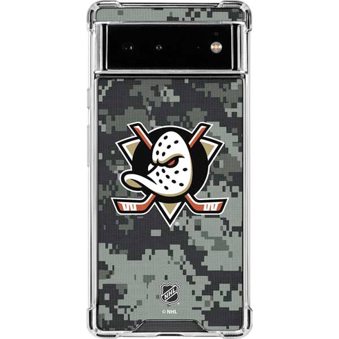 NHL Anaheim Ducks Camo Google Pixel 6 Clear Case